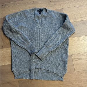 Karen Kane womens V-Neck Sweater in Heather Gray